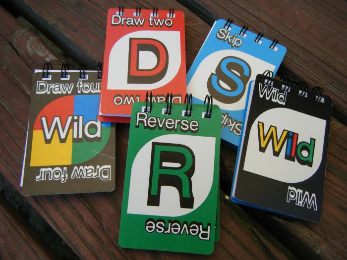 minibooks made with vintage Uno cards