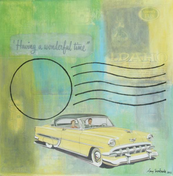 Having a wonderful time . . . 12" x 12" . . . Sold