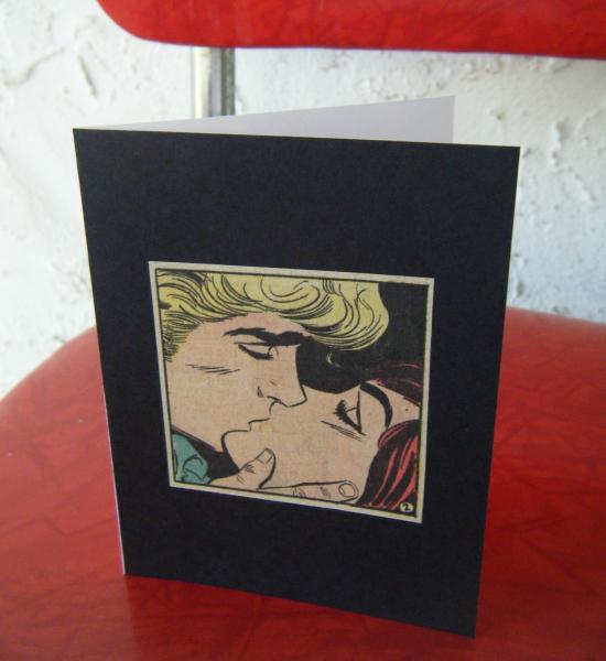 Romance comic clipping greeting cards