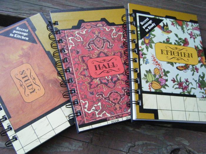 journals made with vintage game boards