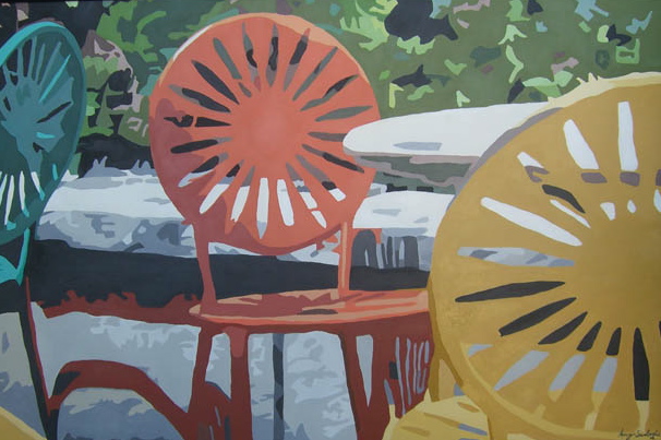 Terrace Chairs . . . 24" x 36" . . . Commissioned Work