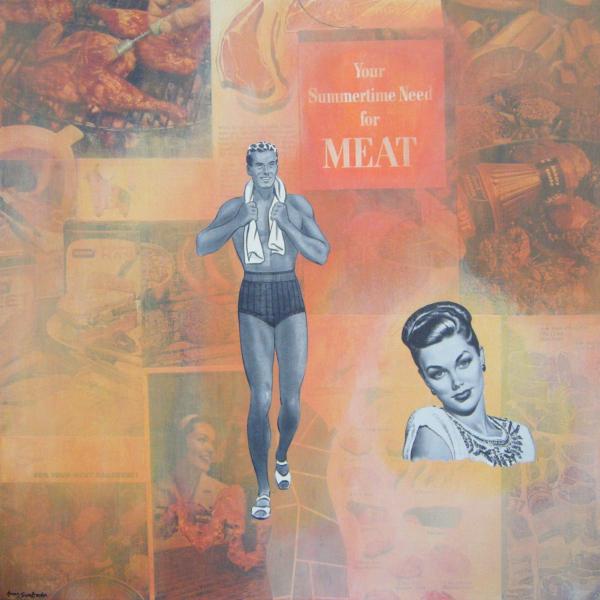 Your Summertime Need for MEAT . . . 18" x 18" . . . Sold