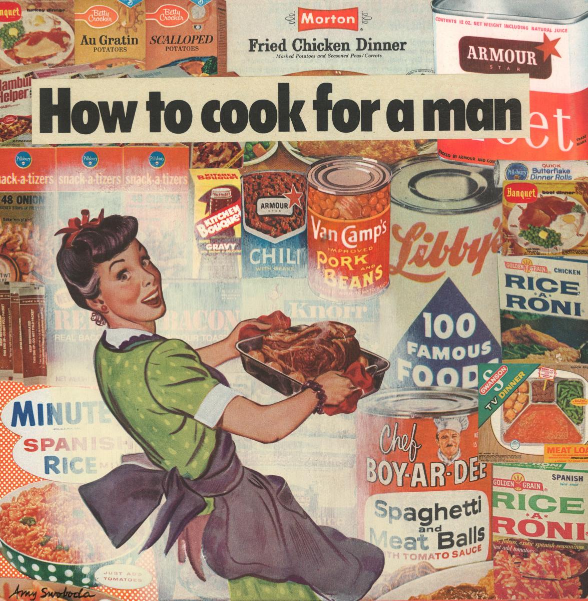 How to cook for a man II . . . 10" x 10" . . . $100
