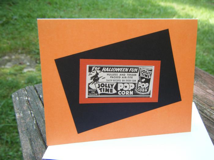 Halloween cards featuring vintage ads