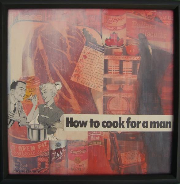 How to cook for a man . . . 12" x 12" . . . Sold