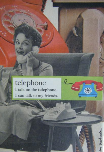telephone . . . 7" x 5" . . . Sold