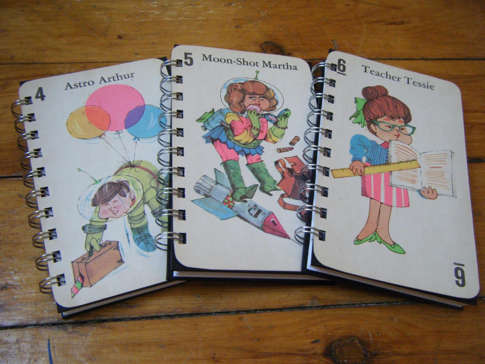 journals made with Jumbo Old Maid cards