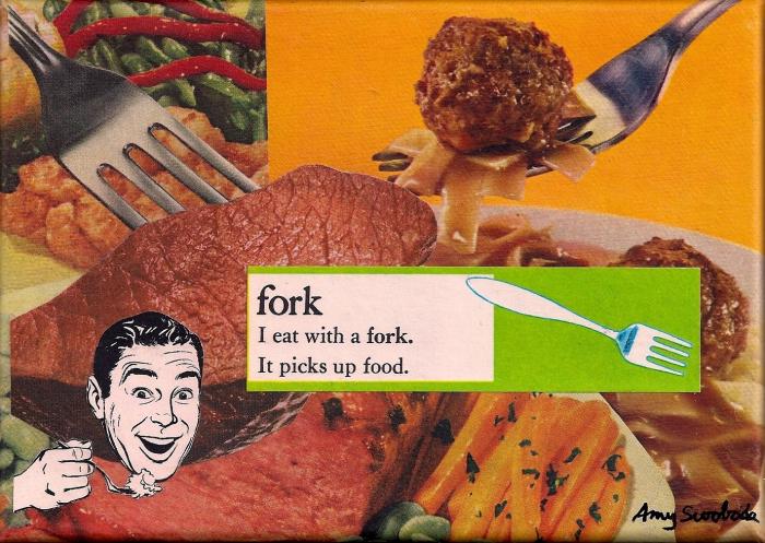 fork . . . 5" x 7" . . . Sold